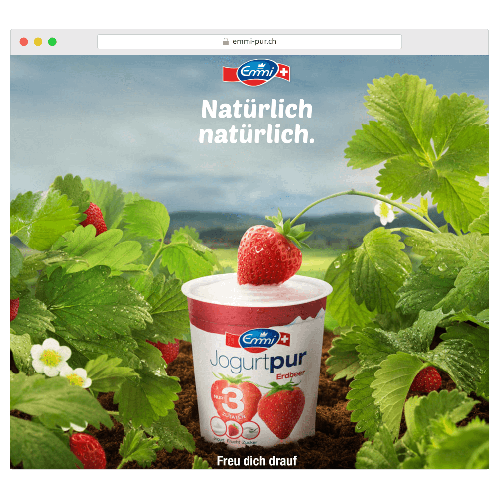 Emmi JogurtPur Microsite